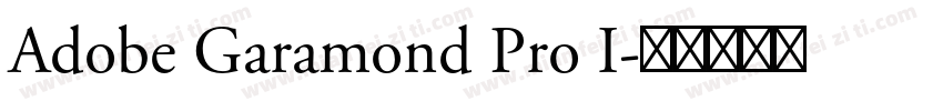 Adobe Garamond Pro I字体转换